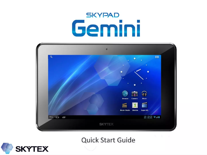 Page n°1 - Manuel utilisateur Skytex Skypad Gemini