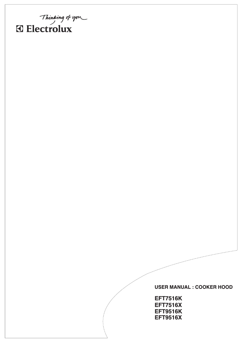 Page 1 de la notice Manuel utilisateur Electrolux EFT7516X