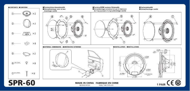 Page 1 de la notice Manuel utilisateur Alpine SPR-60