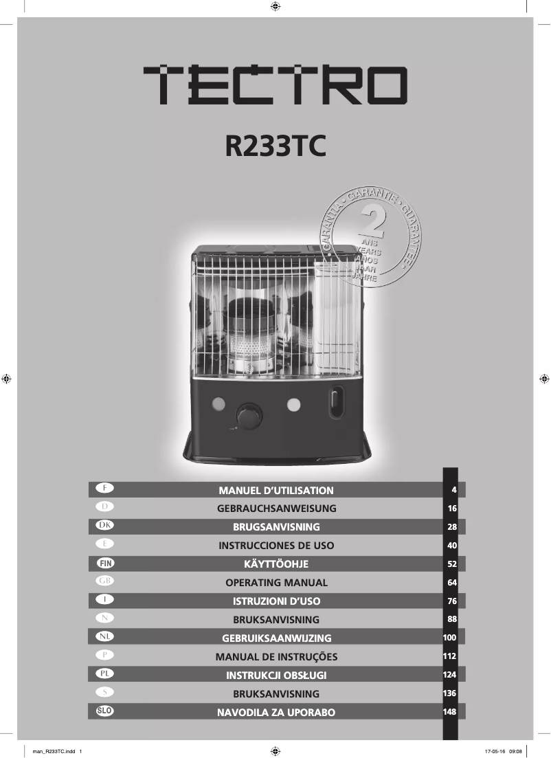 Image de la première page du manuel de l'appareil R233TC