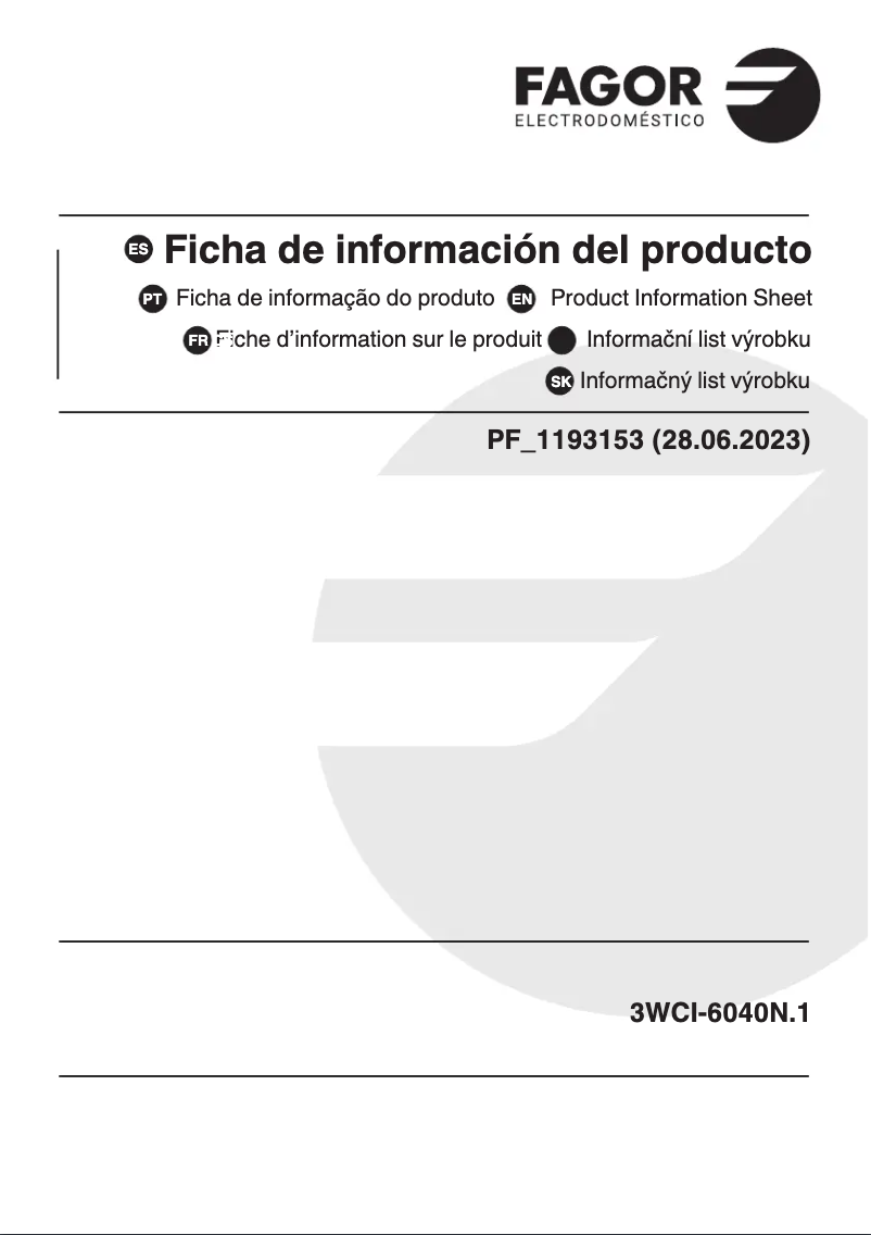 Image de la première page du manuel de l'appareil 3WCI-6040N