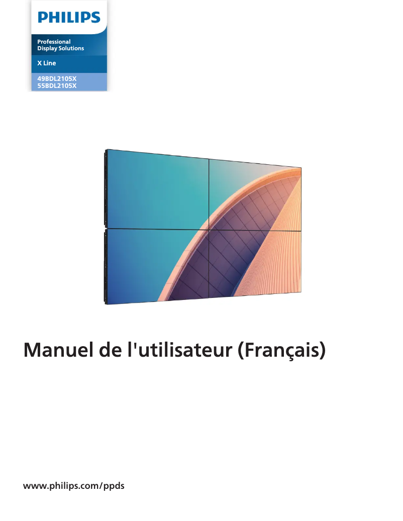 Page 1 de la notice Manuel utilisateur Philips 49BDL2105X