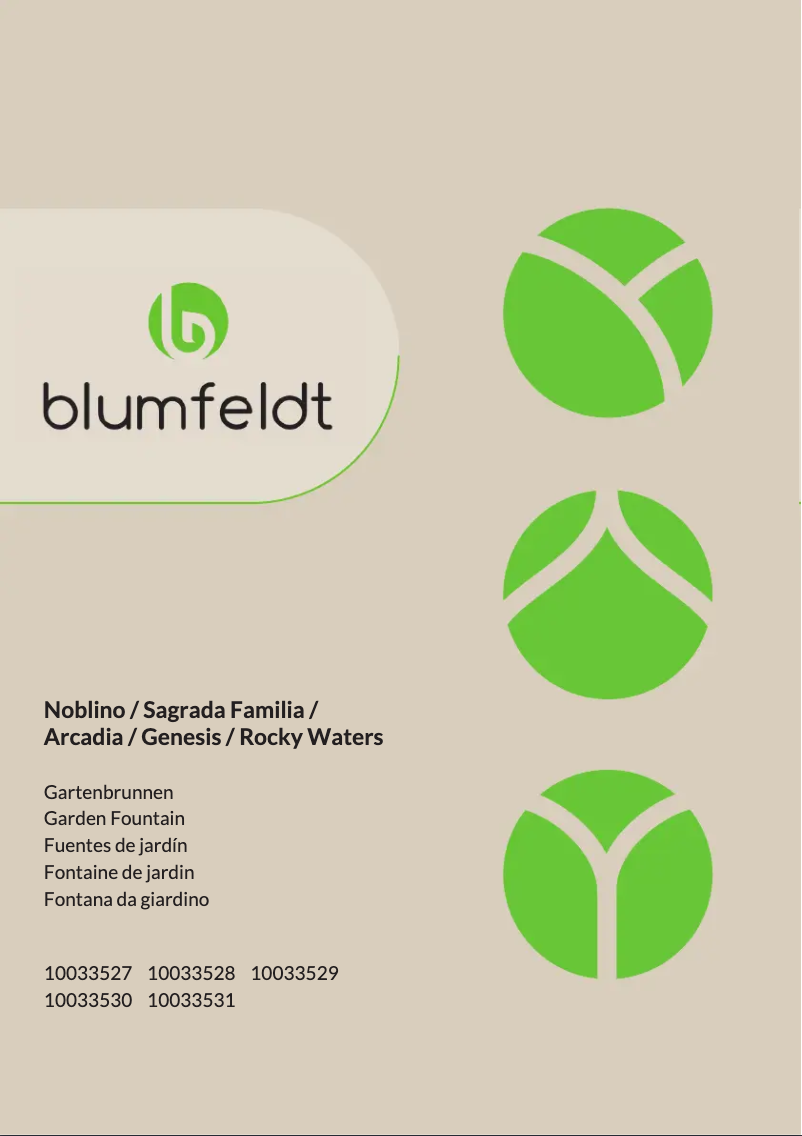 Page n°1 - Manuel utilisateur Blumfeldt Sagrada Familia
