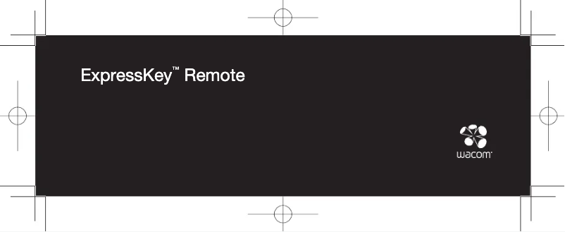 Page 1 de la notice Manuel utilisateur Wacom ExpressKey