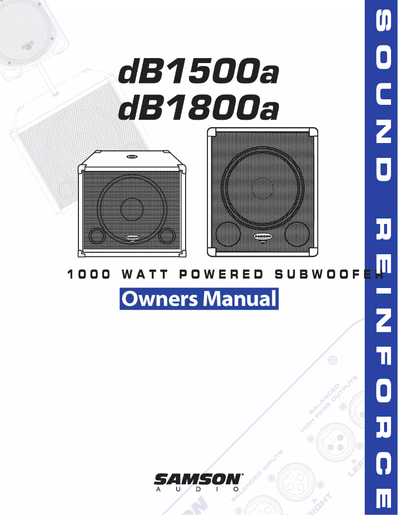 Page n°1 - Manuel utilisateur Samson dB1500a