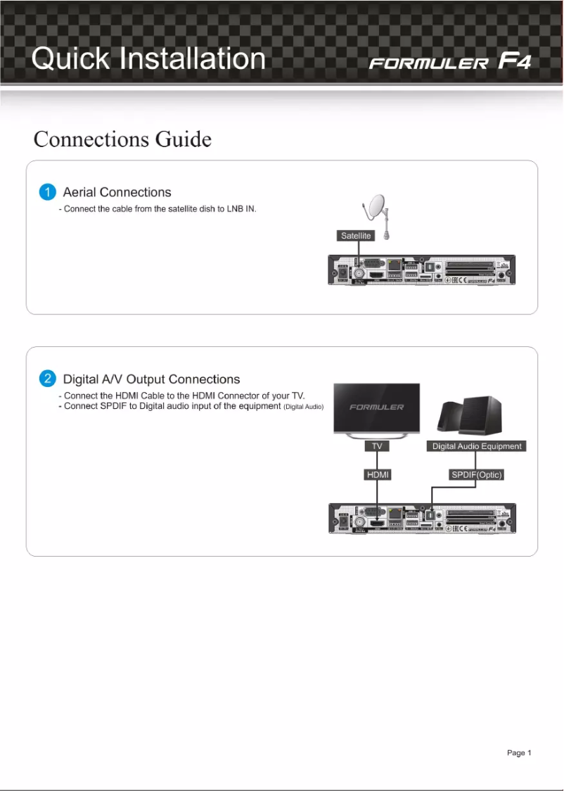 Page 1 de la notice Manuel utilisateur Formuler F4