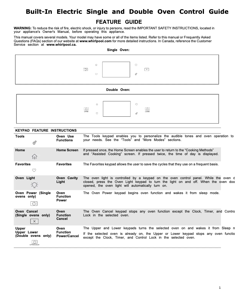Image de la première page du manuel de l'appareil WOS51EC7HS