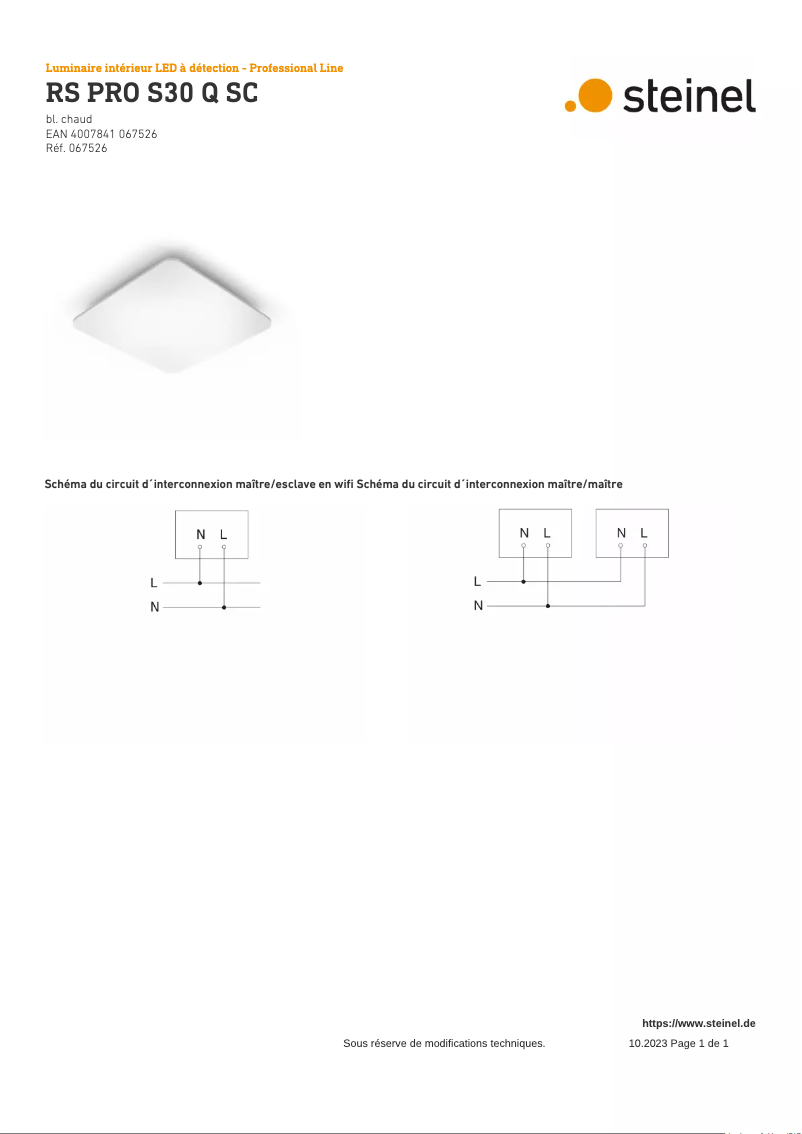 Image de la première page du manuel de l'appareil RS PRO S30 Q SC