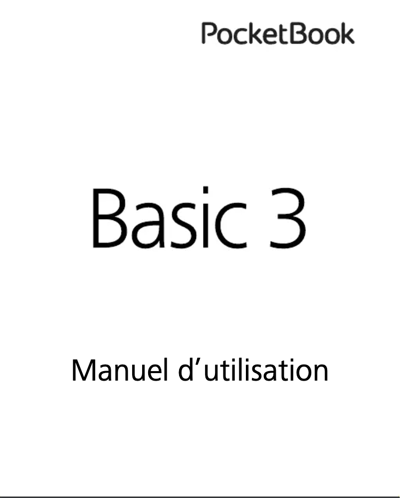 Page n°1 - Manuel utilisateur PocketBook Basic 3