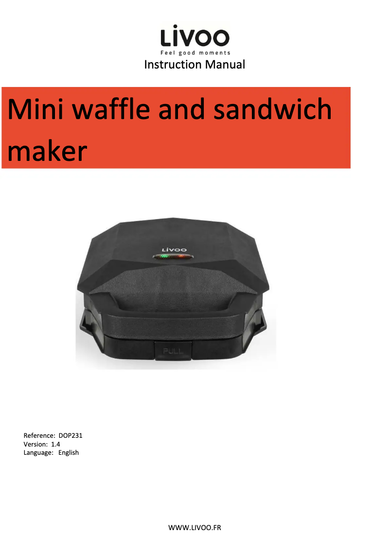 Page n°1 - Manuel utilisateur Livoo DOP231