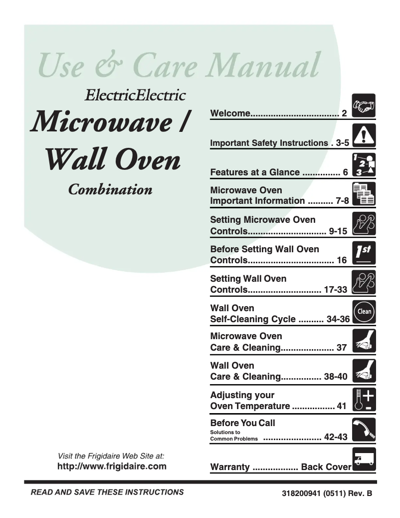 Page 1 de la notice Manuel utilisateur Frigidaire GLEB30M9ES