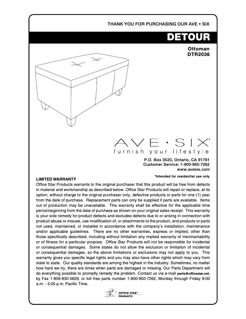 Image de la première page du manuel de l'appareil Detour DTR2036