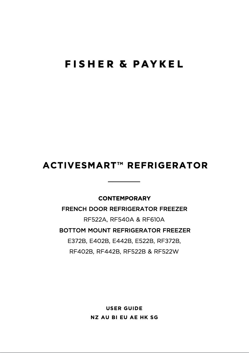 Image de la première page du manuel de l'appareil RF540ADUX5