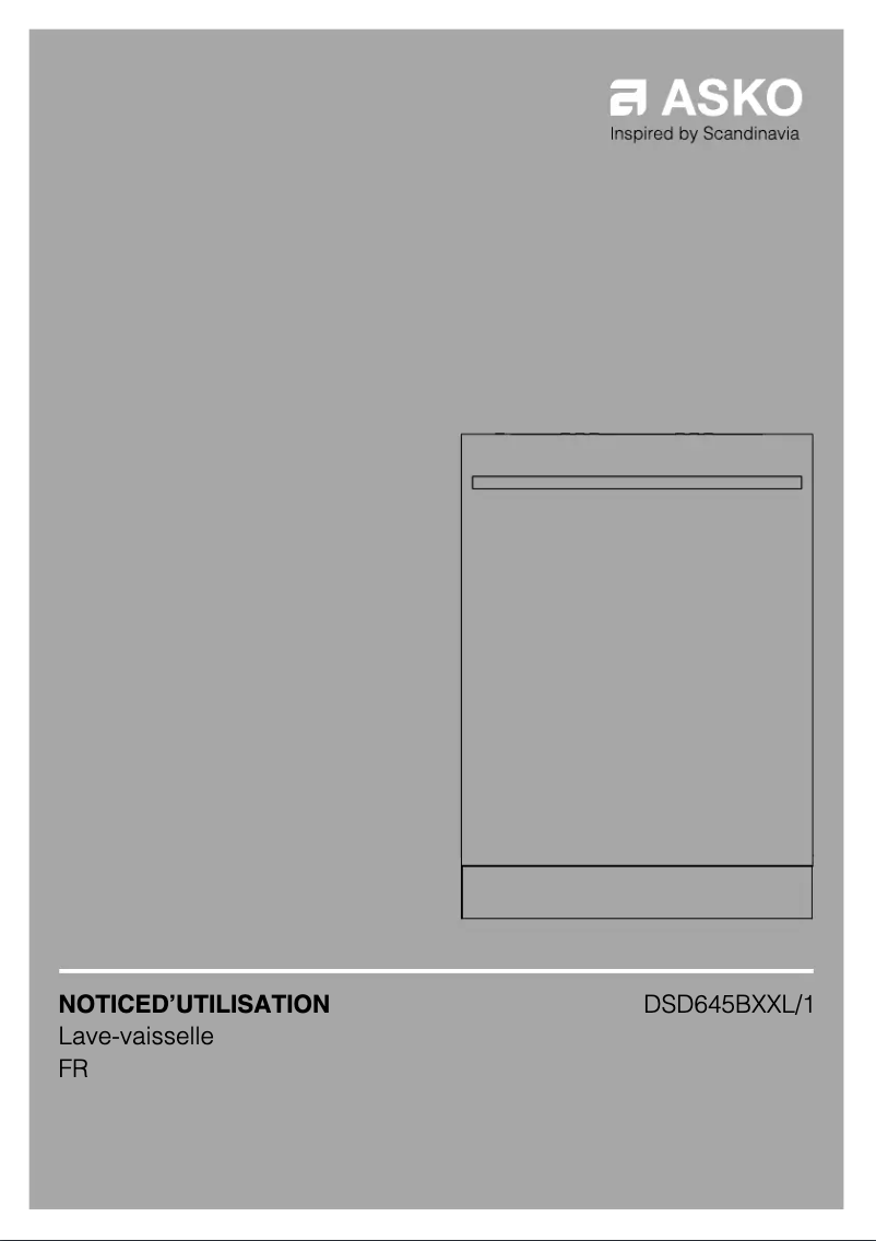 Page 1 de la notice Manuel utilisateur Asko DSD645BXXL/1