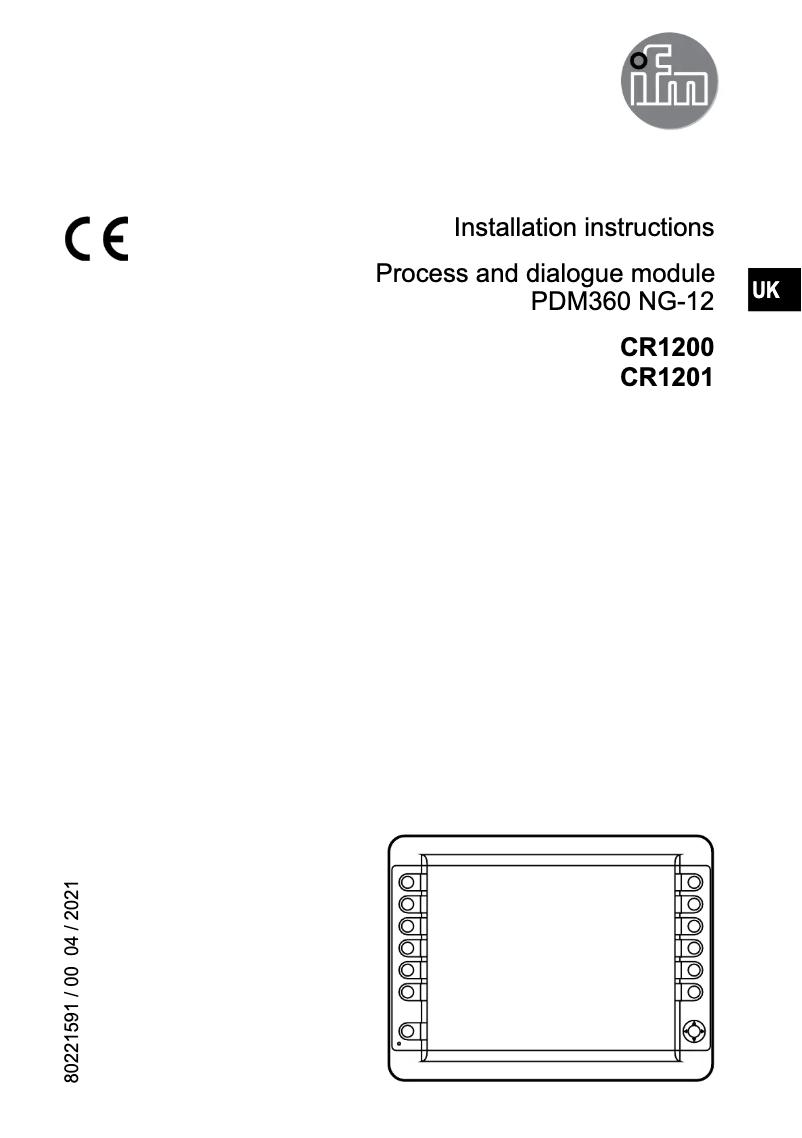 Image de la première page du manuel de l'appareil CR1201