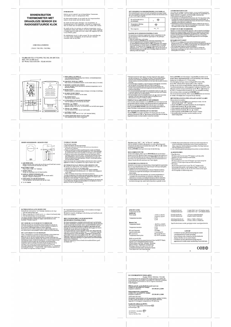 Page n°1 - Manuel utilisateur Cresta WX280M