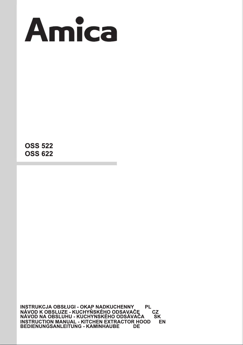 Page n°1 - Mode d'emploi Amica OSS 622