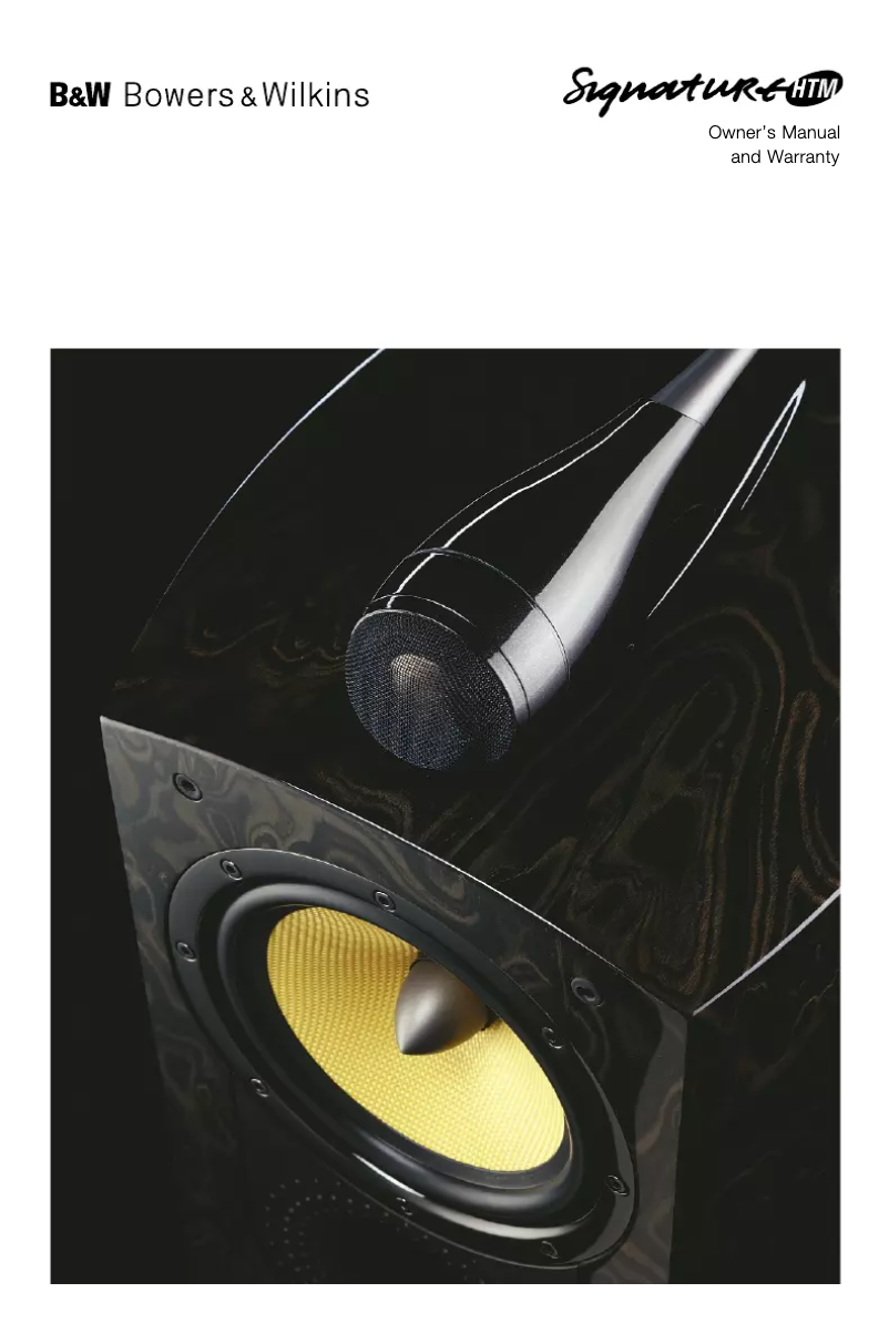 Page 1 de la notice Manuel utilisateur Bowers & Wilkins Signature HTM