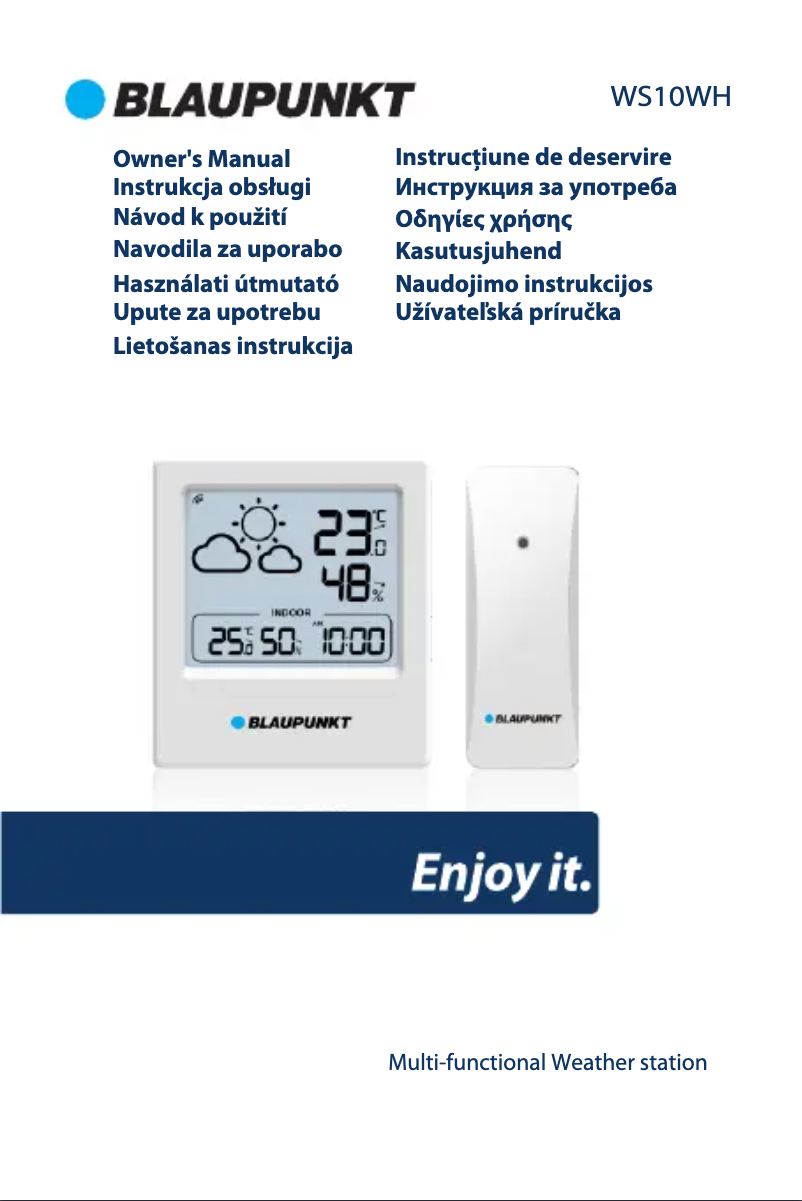 Página 1 del manual Manual de usuario Blaupunkt WS10WH