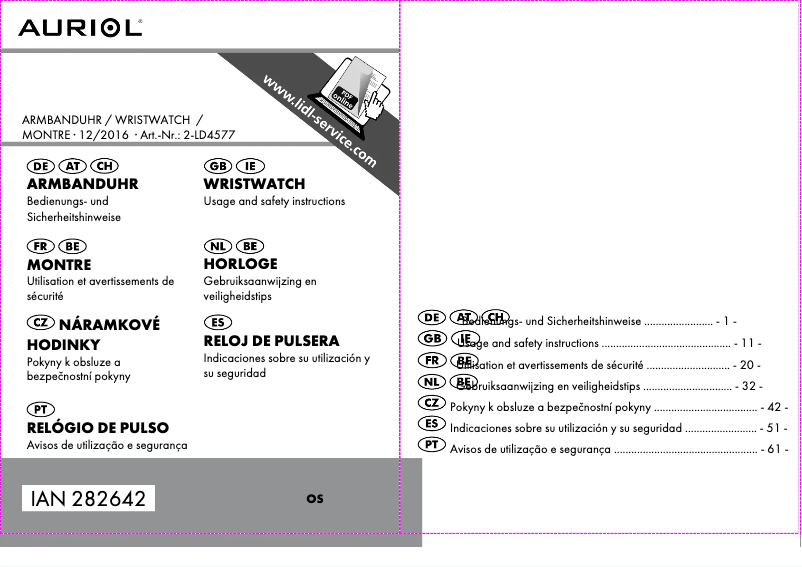 Image de la première page du manuel de l'appareil IAN 282642