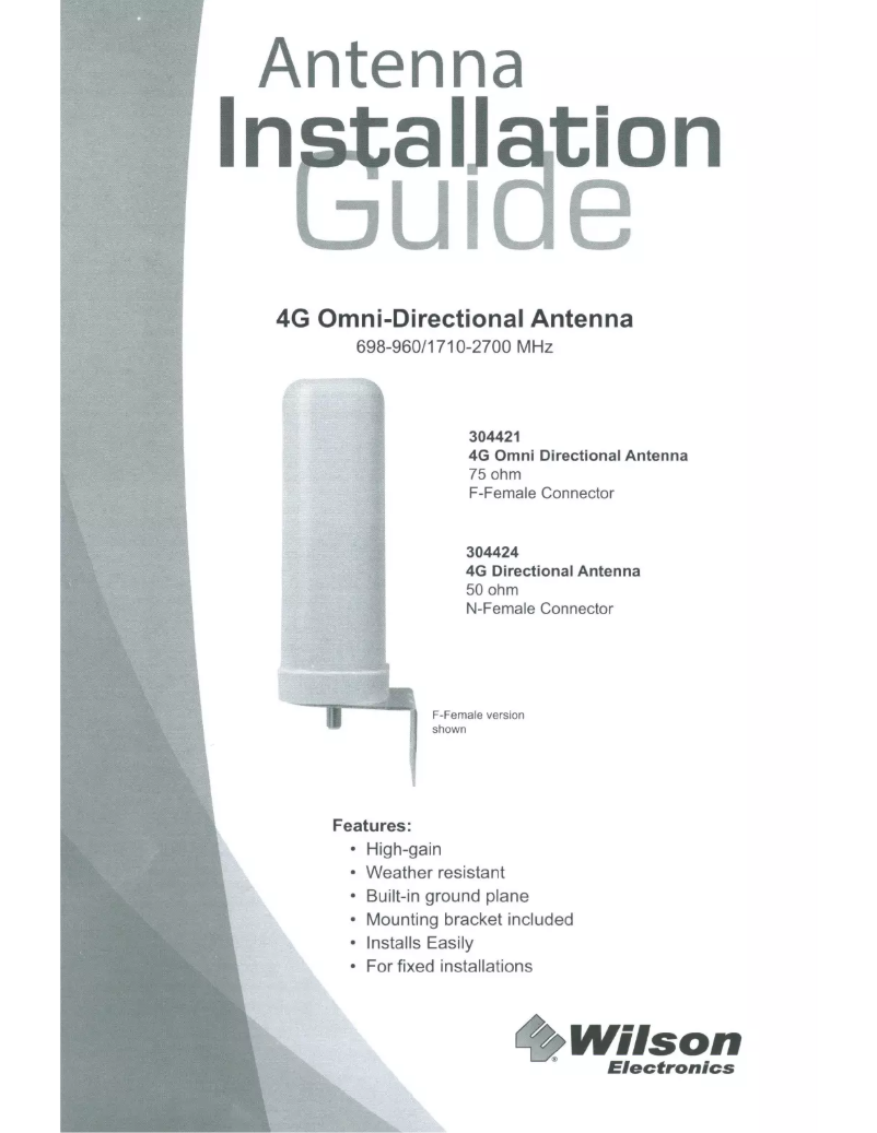 Page 1 de la notice Manuel utilisateur Wilson weBoost Drive 4G-X RV