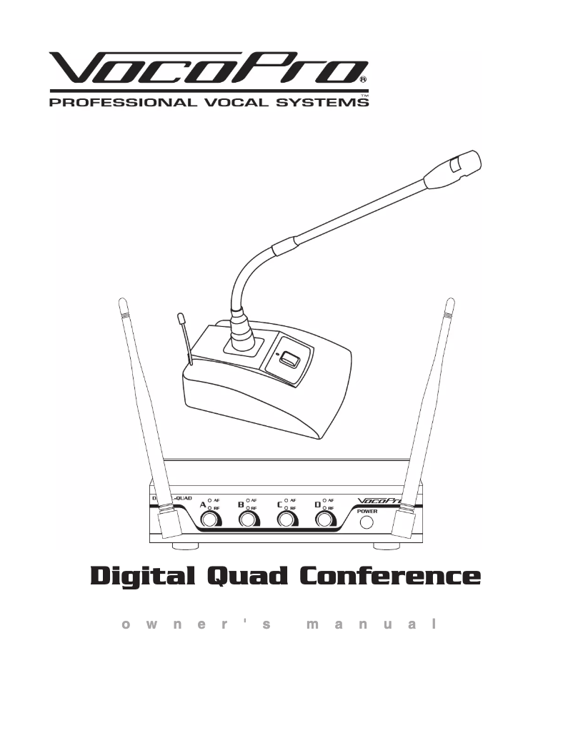 Página 1 del manual Manual de usuario Vocopro Digital-Quad-H1