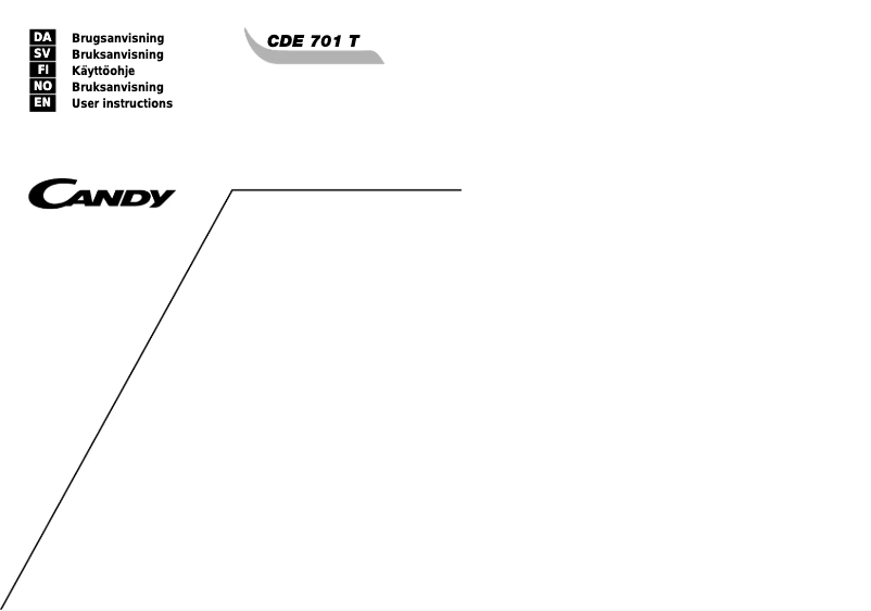 Page 1 de la notice Manuel utilisateur Candy CD E701T