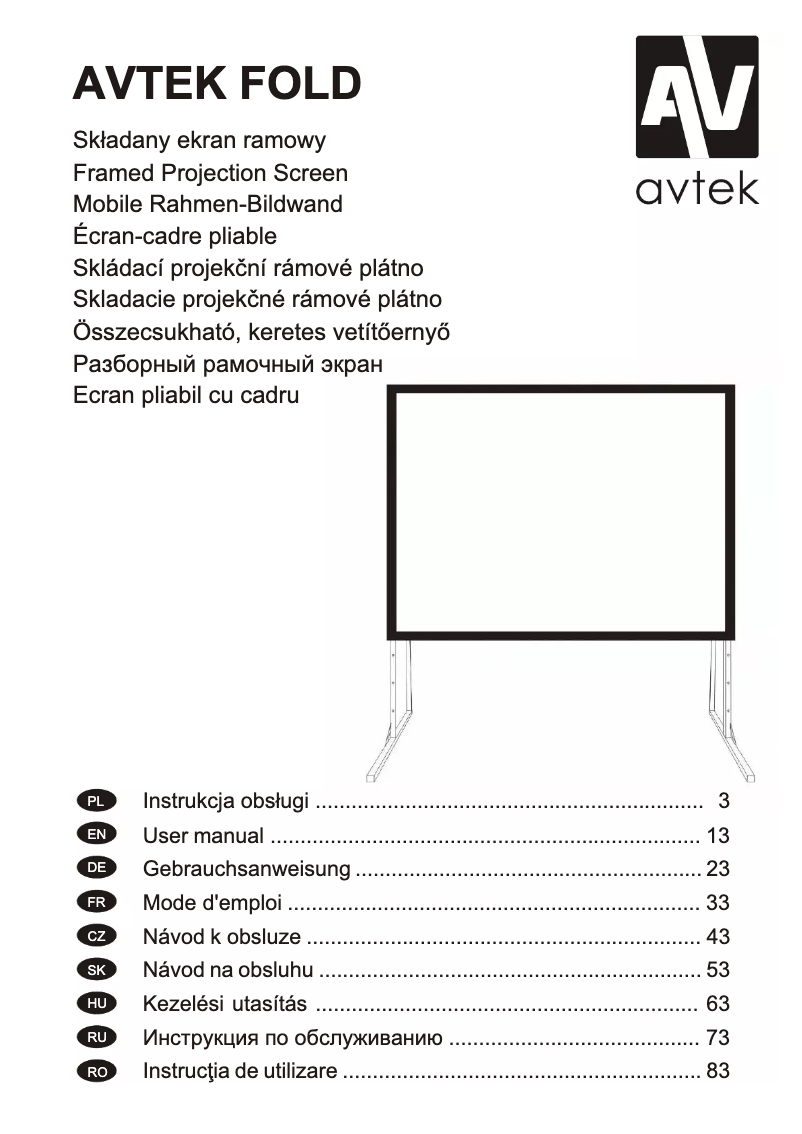 Page n°1 - Manuel utilisateur Avtek 1EVF15