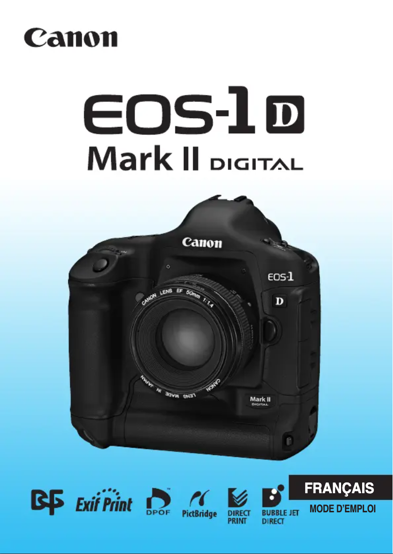 Page 1 de la notice Manuel utilisateur Canon EOS-1D Mark II