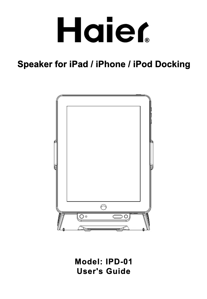 Image de la première page du manuel de l'appareil IPD-01