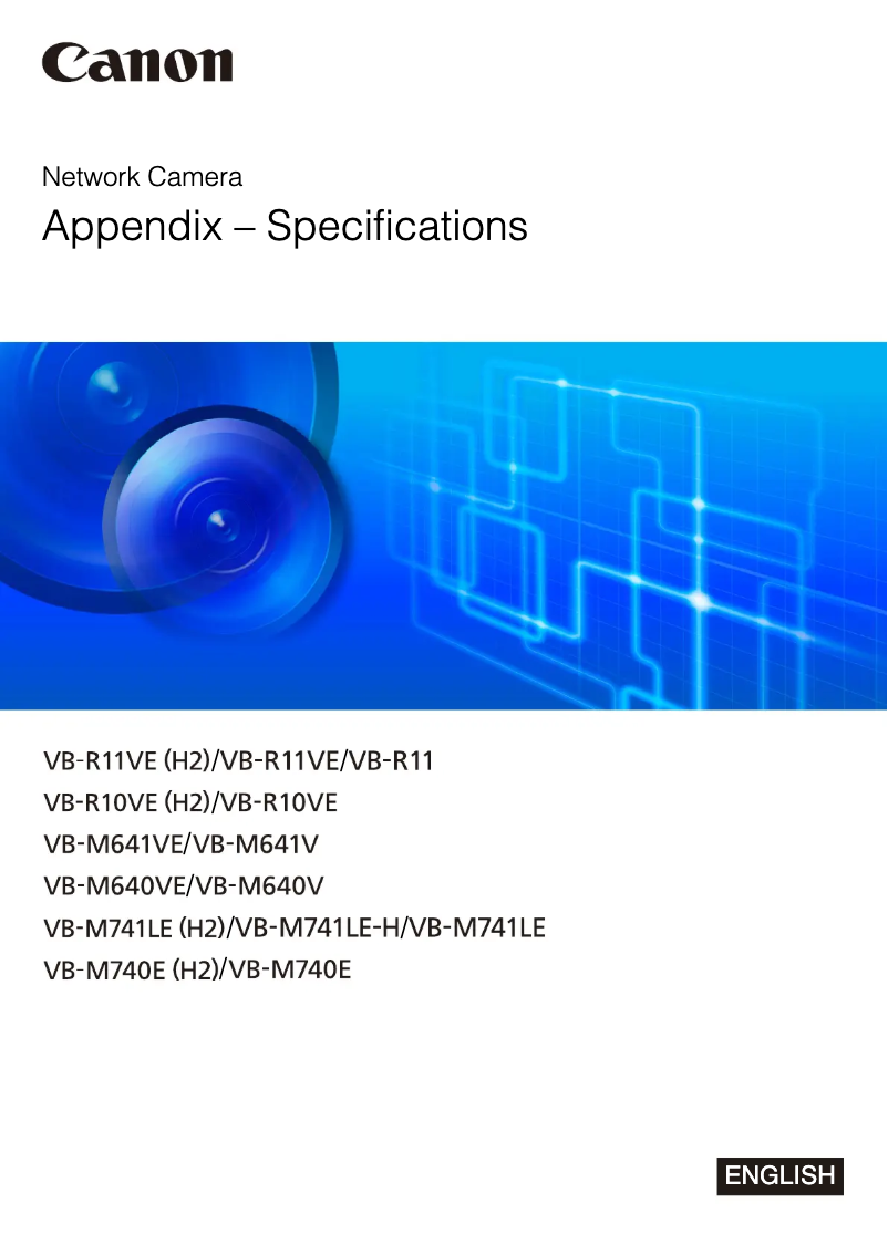 Page n°1 - Fiche technique Canon VB-R11VE