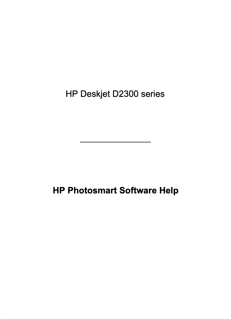 Page n°1 - Manuel utilisateur HP Deskjet D2360