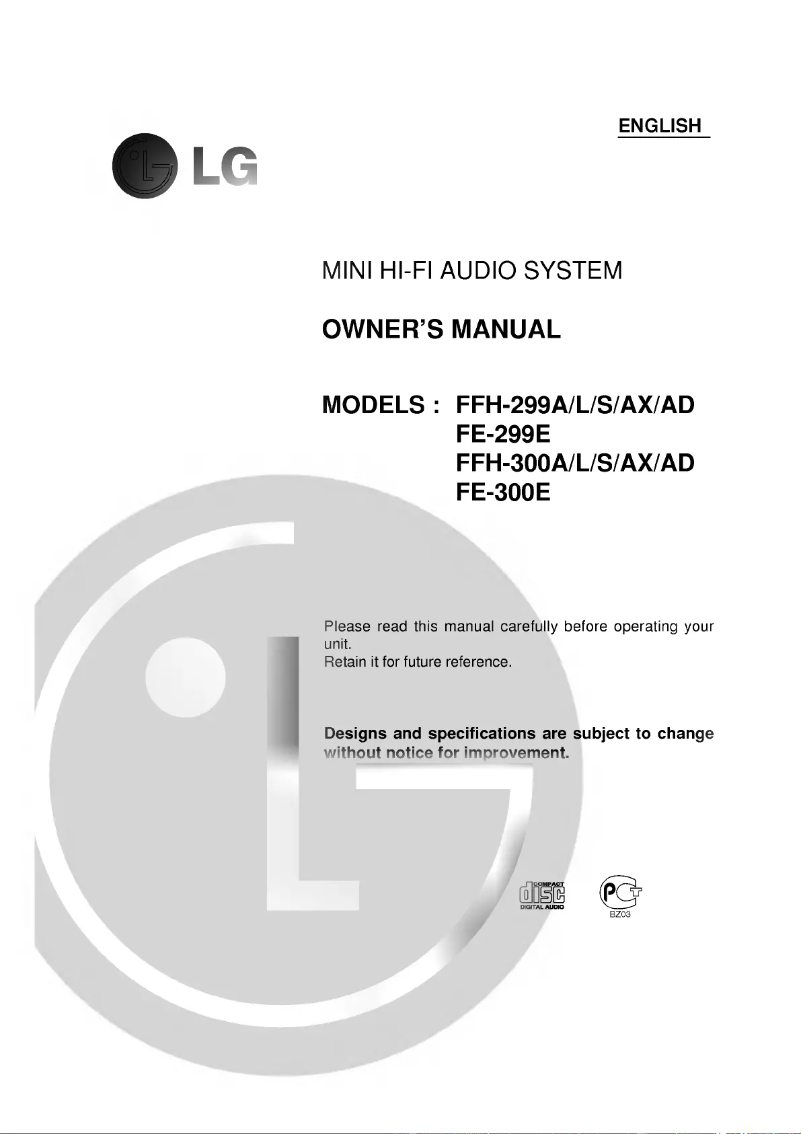 Page 1 de la notice Manuel utilisateur LG F-299AX