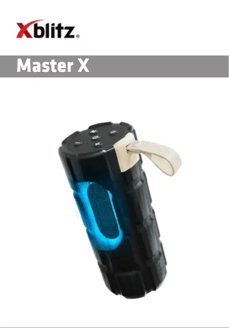 Page n°1 - Manuel utilisateur Xblitz Master X