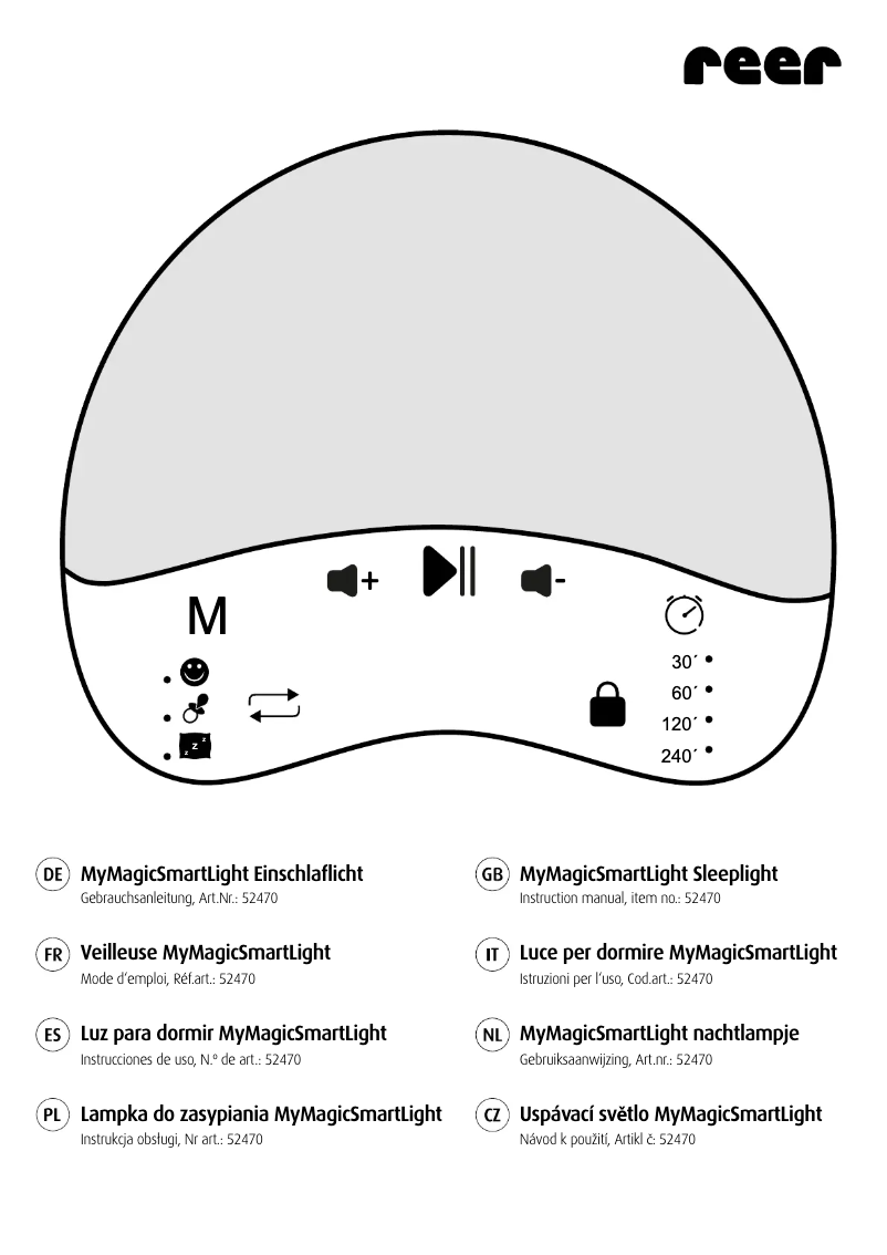 Page 1 of the manual User Manual Reer MyMagicSmartLight 52470