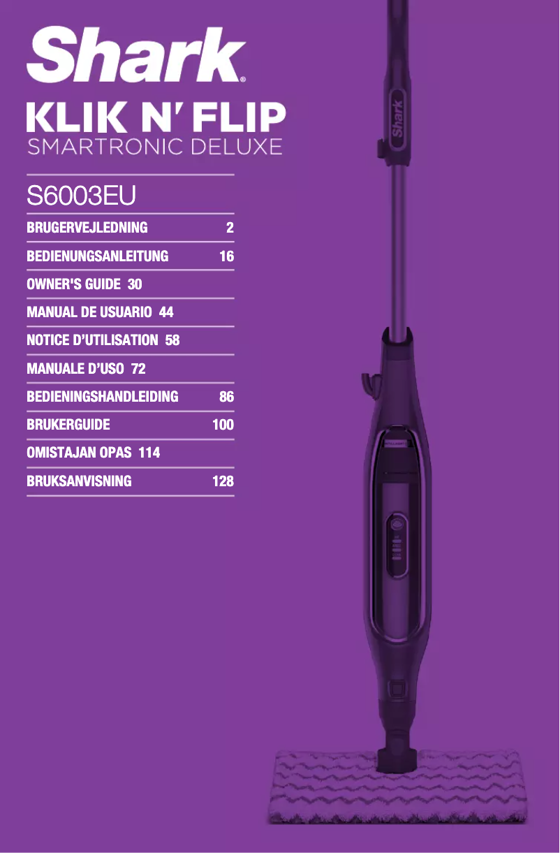 Page 1 de la notice Instructions / montage Shark Klik N' Flip S6003EUDB