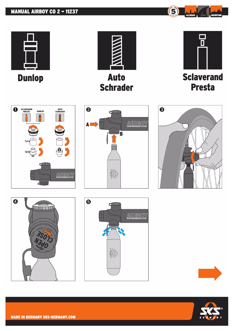 Page 1 de la notice Manuel utilisateur SKS AIRBOY CO2