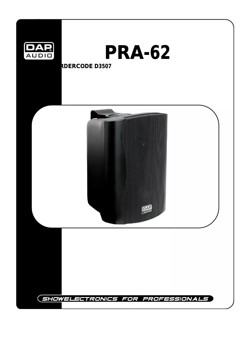 Page n°1 - Manuel utilisateur DAP-Audio PRA-62