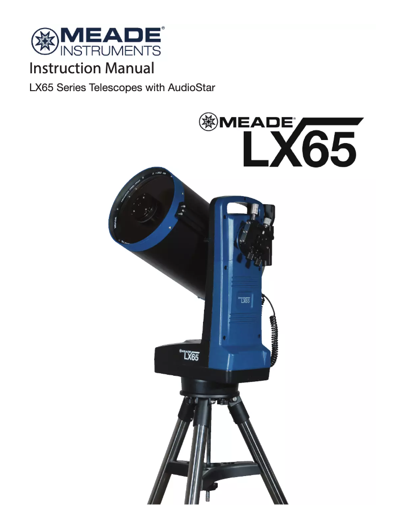 Page n°1 - Manuel utilisateur Meade LX65