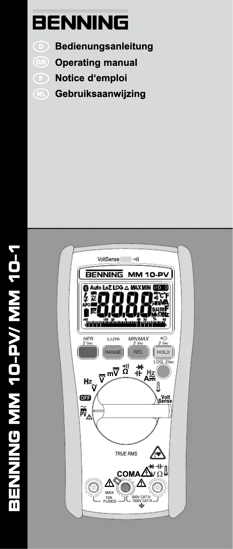 Imagen de la primera página del manual del dispositivo MM 10-PV
