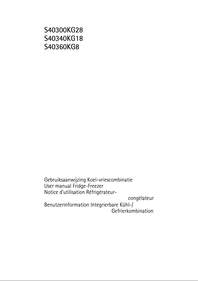 Página 1 del manual Manual de usuario AEG Santo 40300 KG28