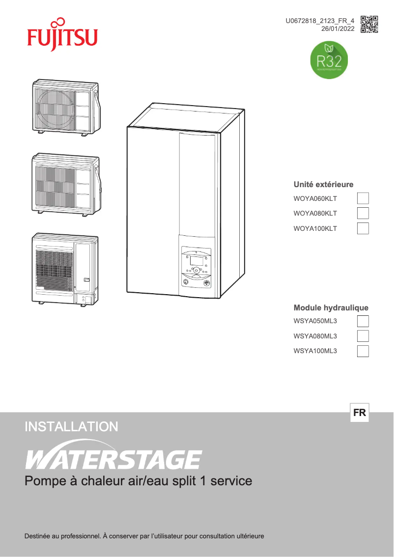 Page n°1 - Manuel utilisateur Fujitsu WSYA100ML3