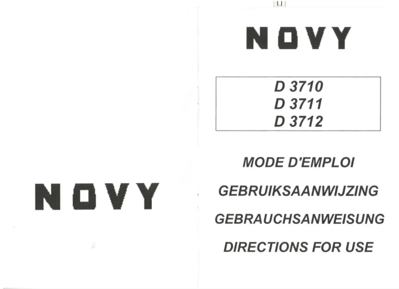 Page n°1 - Manuel utilisateur Novy 3710