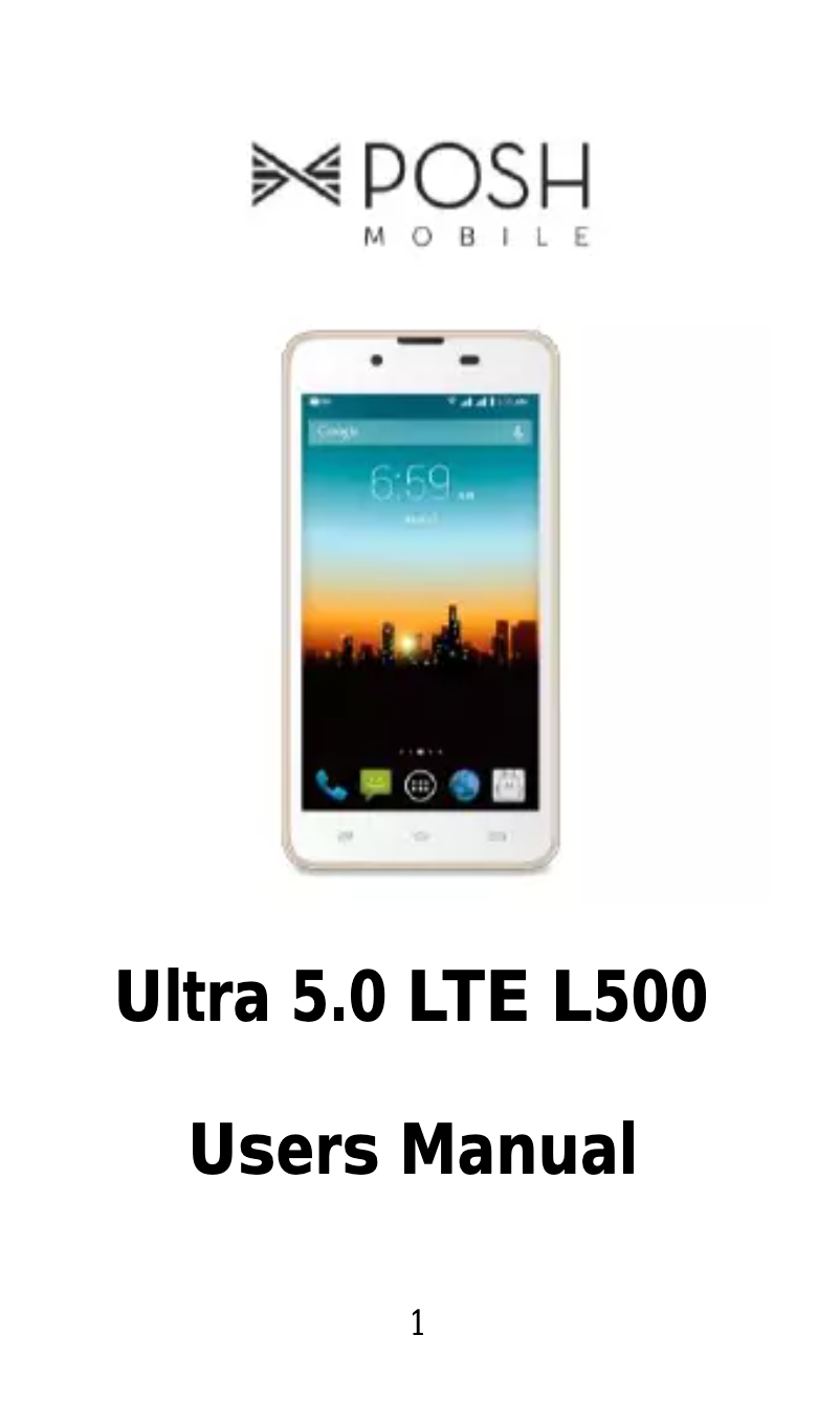 Image de la première page du manuel de l'appareil Ultra 5.0 LTE L500