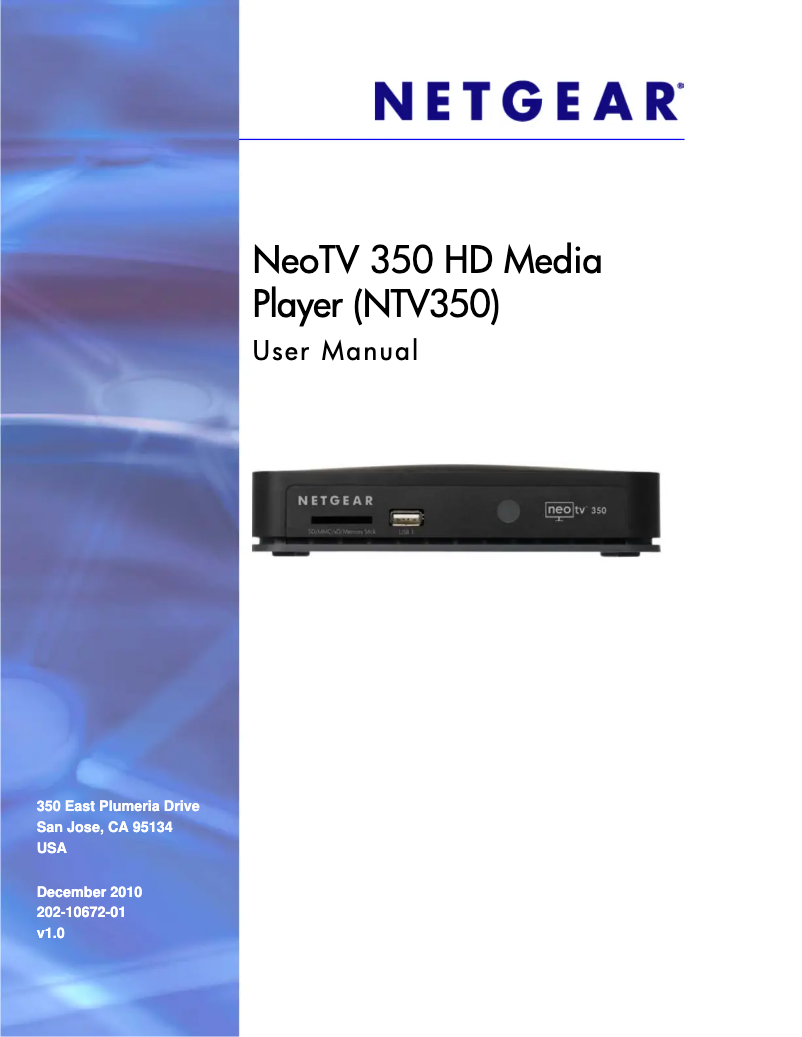 Page n°1 - Manuel utilisateur Netgear NeoTV NTV350