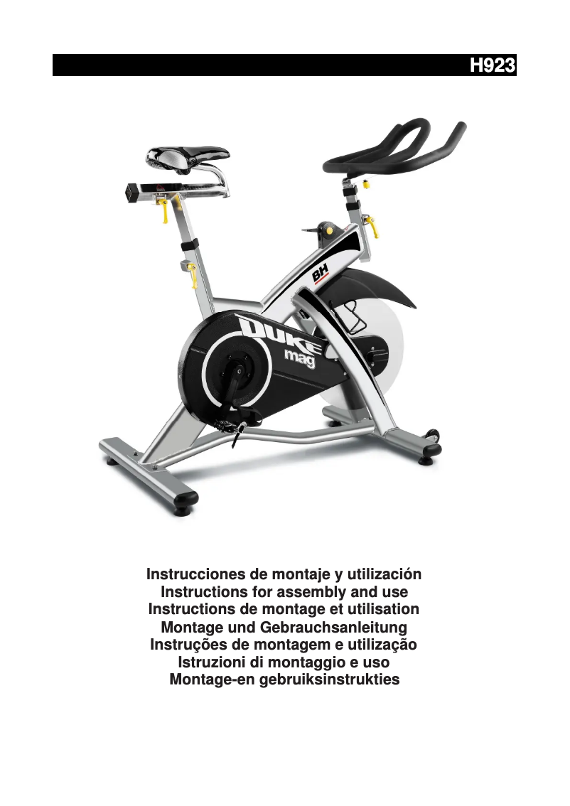 Page 1 de la notice Manuel utilisateur BH Fitness Duke Mag H923