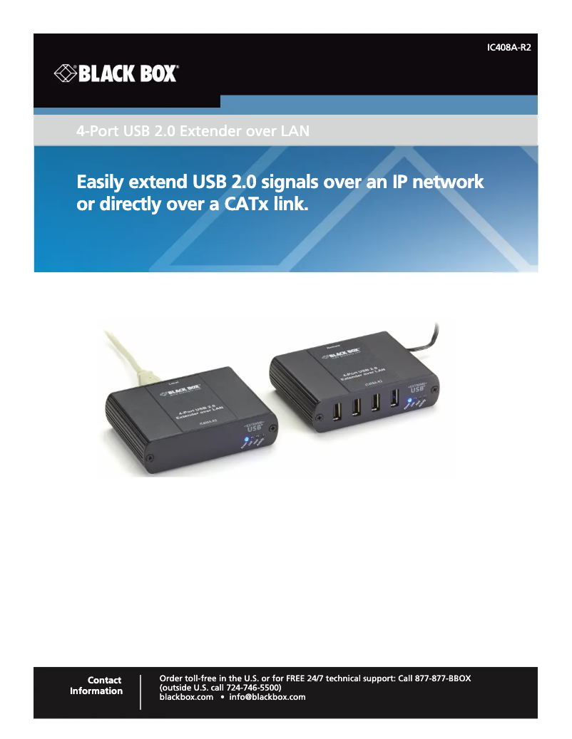 Página 1 del manual Manual de usuario Black Box IC408A-R2
