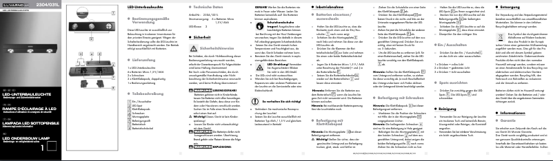 Page 1 de la notice Manuel utilisateur Livarno Lux IAN 66568