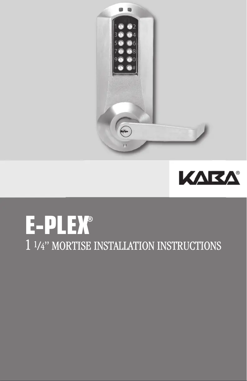 Page 1 de la notice Manuel utilisateur Dormakaba E-Plex 5x00