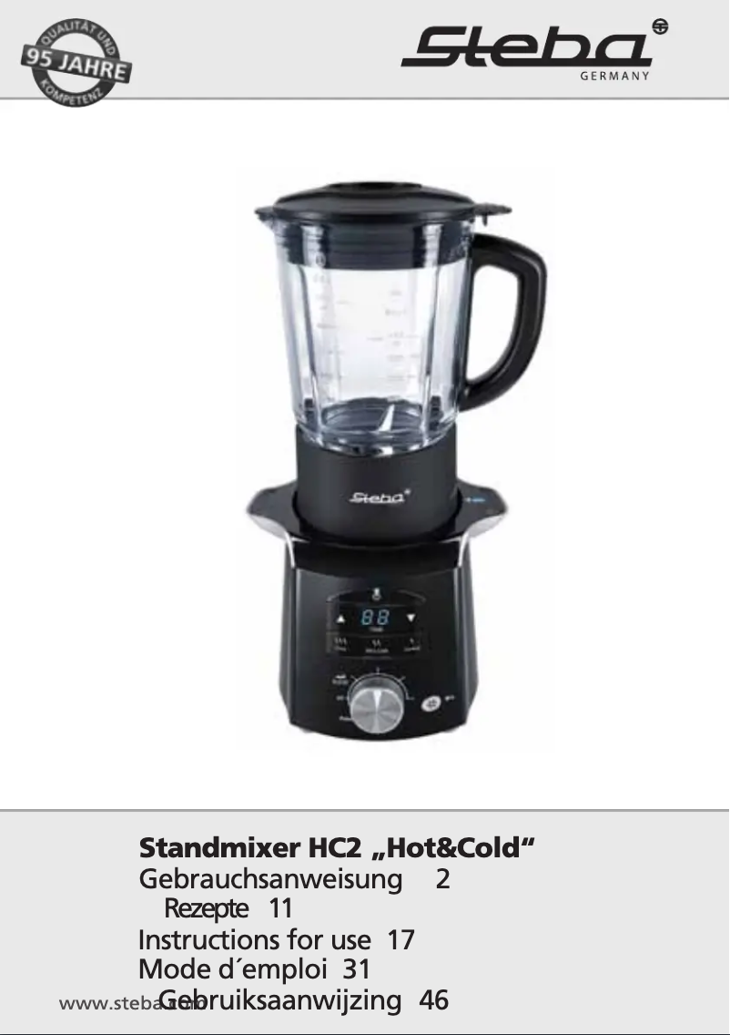 Imagen de la primera página del manual del dispositivo HC 2